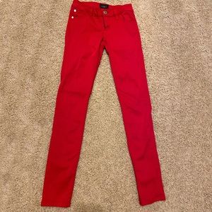 Junior’s Celebrity Pink Bright Red Skinny Jeans